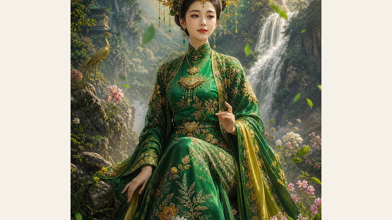 Mẫu Đệ Nhị Thượng Ngàn: sự tích, màu xanh và đền thờ