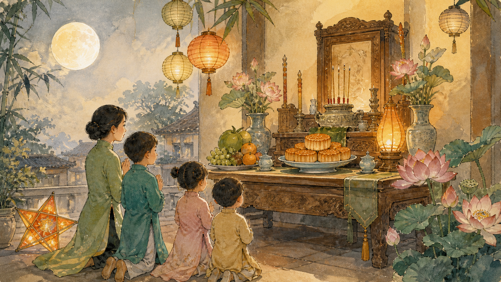 Tết Trung thu 2027: Ngày nào, mâm cúng và văn khấn tại nhà